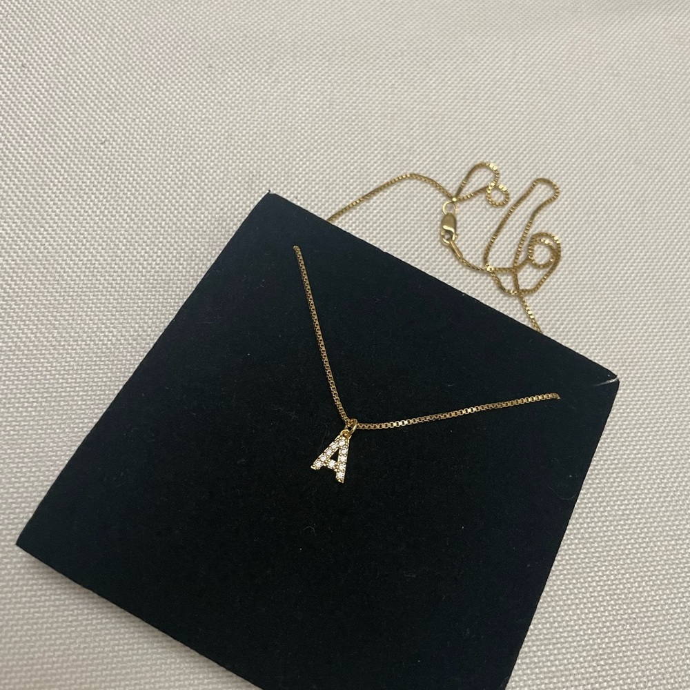 Ocean Creations Waterproof CZ Initial Necklace